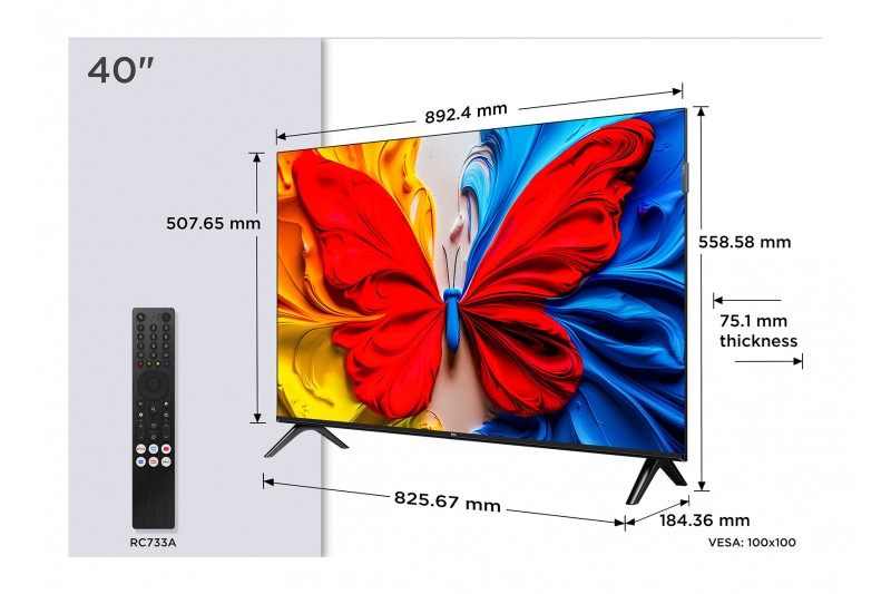TV TCL 40S5K 40 QLED HD Smart Android TV Noir