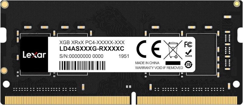 Mémoire SODIMM DDR4 -3200 8Go * Lexar LD4AS008G-B3200ASST * Mémoire SODIMM DDR4 -3200 8Go * Lexar LD4AS008G-B3200ASST *