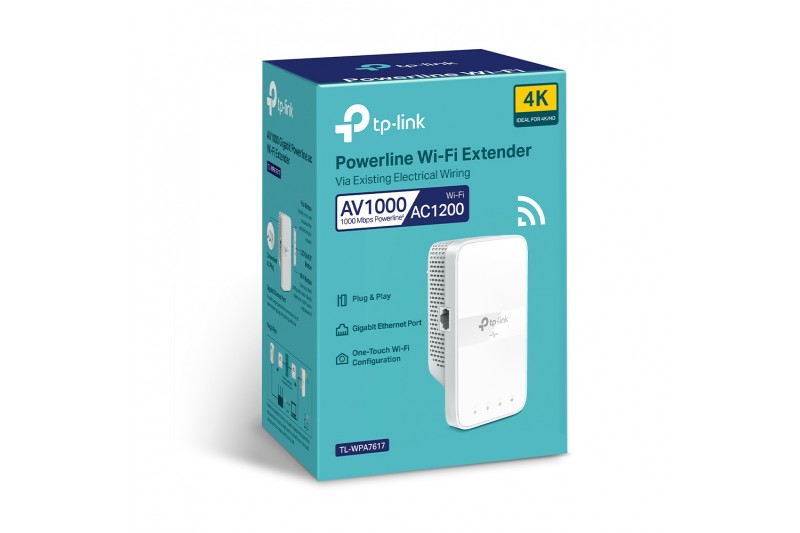 TP-Link CPL TL-WPA7617 Wi-Fi - 802.11a/b/g/n/ac - Branchement mural TP-Link CPL TL-WPA7617 Wi-Fi - 802.11a/b/g/n/ac - Branchement mural