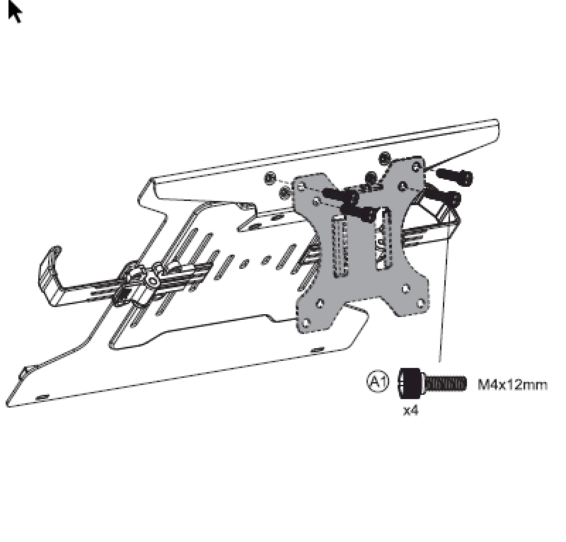 Vision VFM-DP2SHELFB - Composant de montage (VESA) - pour notebook / tablette