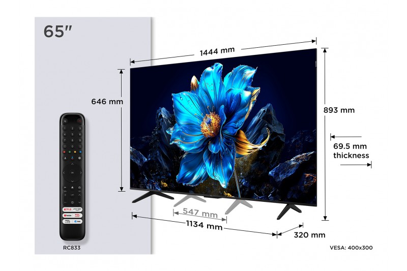 TV QLED 65 POUCES 4K Google TV TCL 65P79K