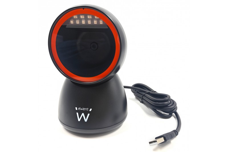 EWENT EW3450 Lecteur de code barres omnidirectionnel 1D 2D QR avec câble USB