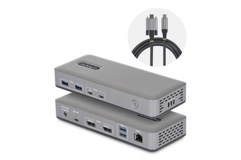 StarTech.com Station d'Accueil USB-C à Deux Écrans, DisplayPort*201UE-USBC-DOCK* StarTech.com Station d'Accueil USB-C à Deux Écrans, DisplayPort*201UE-USBC-DOCK*