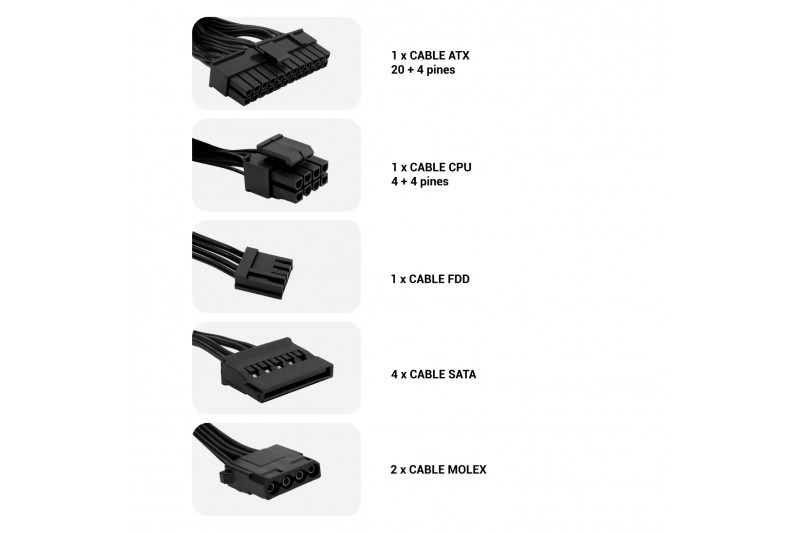 Alim CoolBox Basic 500GR ATX 500W - Ventilateur 120mm *CoolBox COO-FA500B-BKB*