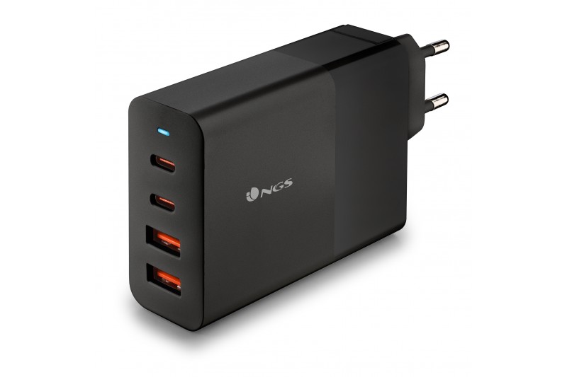 Chargeur murale 100W 2 Ports USB-C + 2 USB-A GAN * NGS BUD100W *