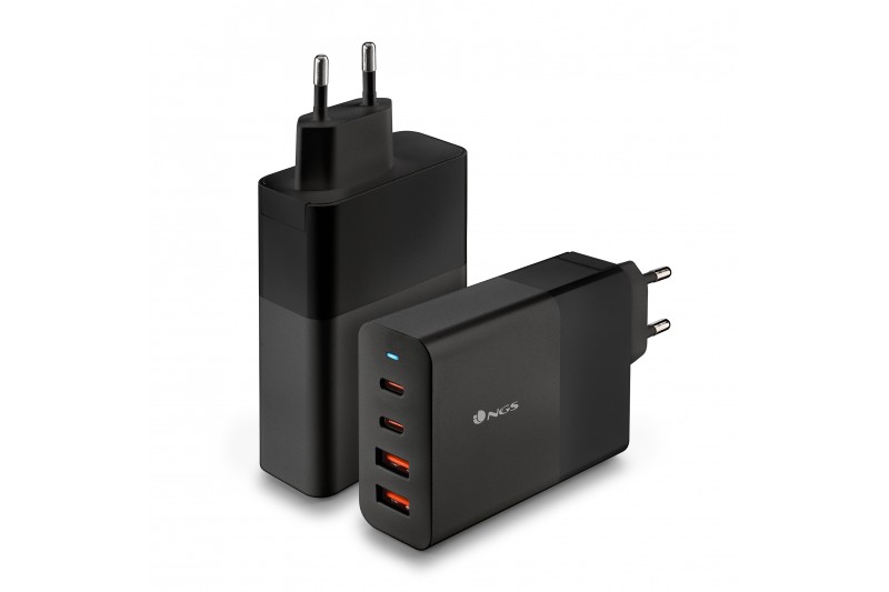 Chargeur murale 100W 2 Ports USB-C + 2 USB-A GAN * NGS BUD100W *