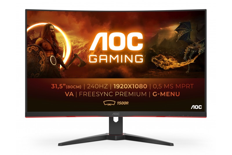 AOC Gaming C32G2ZE/BK HDMI DP écran LED incurvé Full HD (1080p) 32 AOC Gaming C32G2ZE/BK HDMI DP écran LED incurvé Full HD (1080p) 32