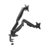 Support de table Aisens Double écran à Pince 17-32 - Noir DT32TSR-357