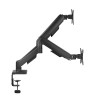 Support de table Aisens Double écran à Pince 17-32 - Noir DT32TSR-357