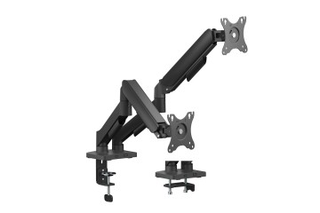 Support de table Aisens Double écran à Pince 17-32 - Noir DT32TSR-357