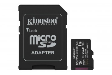 Carte Mémoire micro SD 1To Canvas select plus+adapt SD * Kingston SDCS3/1TB *