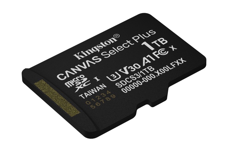 Carte Mémoire micro SD 1To Canvas select plus+adapt SD * Kingston SDCS3/1TB *