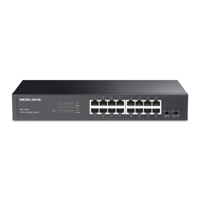 Mercusys MS116GS Switch 16 ports Gigabit RJ45 10/100/1000Mbps *MS116GS* Mercusys MS116GS Switch 16 ports Gigabit RJ45 10/100/1000Mbps *MS116GS*