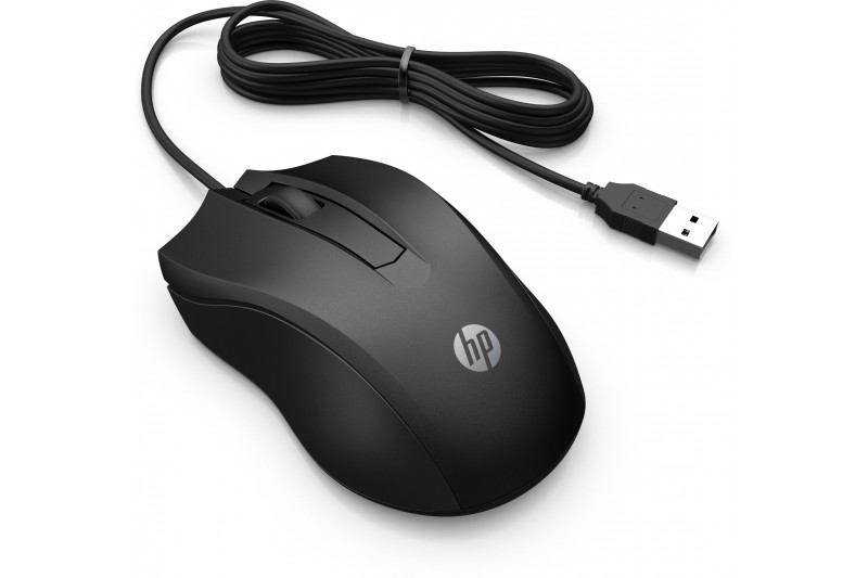 HP 105 Souris filaire noire  - Design ambidextre, 1600 DPI * 822M9UT *