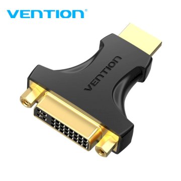 Adaptateur HDMI / DVI - Plaqué Or - Double direction - Noir * Vention AIKB0 *