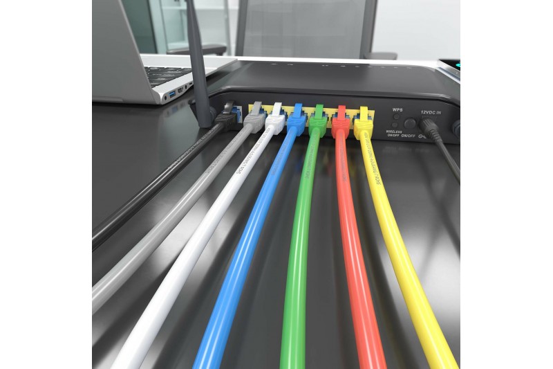 Cable réseau cat.6 UTP blanc 25cm RJ45 certifié *A135-0815*