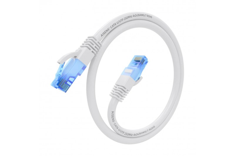 Cable réseau cat.6 UTP blanc 25cm RJ45 certifié *A135-0815*