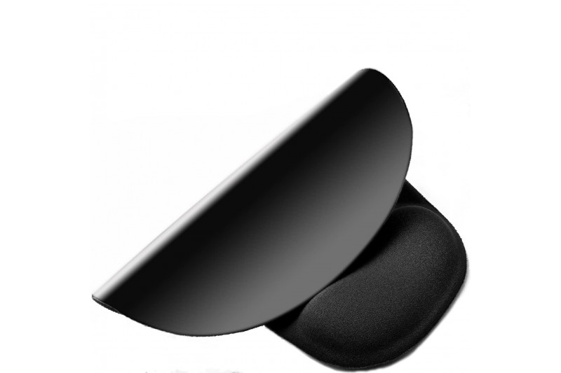 Tapis de souris black 23x19.5cm avec repose poignet * Ewent EW3181 * Tapis de souris black 23x19.5cm avec repose poignet * Ewent EW3181 *