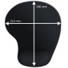 Tapis de souris black 23x19.5cm avec repose poignet * Ewent EW3181 * Tapis de souris black 23x19.5cm avec repose poignet * Ewent EW3181 *