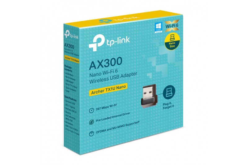 TP-Link Archer TX1U Nano V1 - adaptateur réseau - USB 2.0- Wifi 6