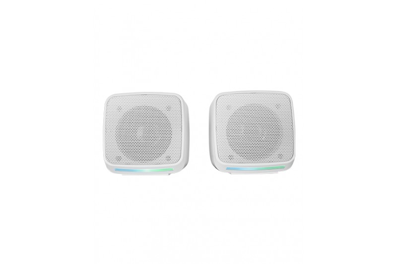 Mars Gaming MS-Pro, Enceintes Compactes 10W RGB Flow Jack 3.5 Blanc * MSPROW *