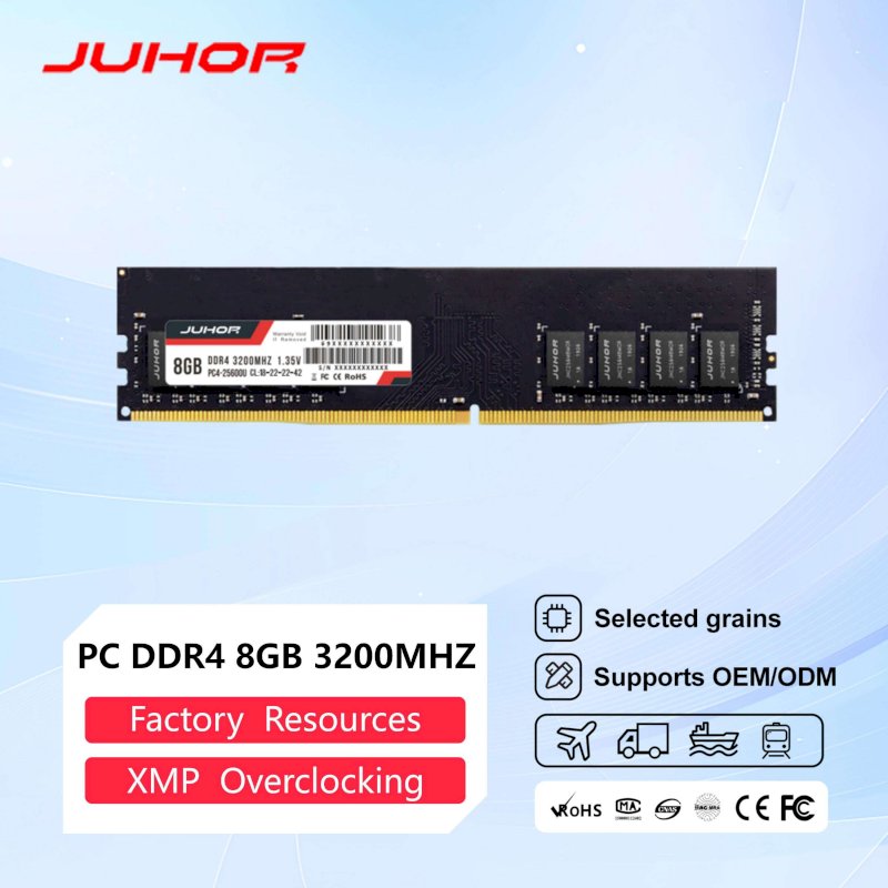 JUPC-DDR4-8G-3200 Memoire DIMM DDR4 8Go 3200 Juhor