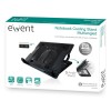 EWENT EW1258 Support pour ordinateur portable 17avec système de refroidissement