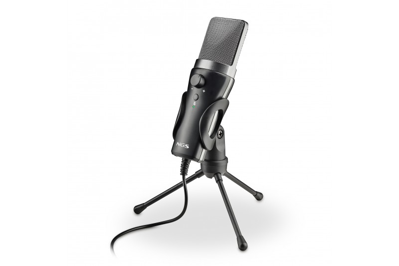 NGS MS120USB Microphone USB pour le streaming - Configuration réglable - Enregis