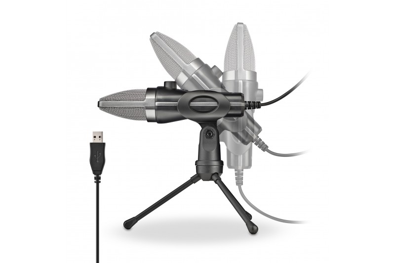 NGS MS120USB Microphone USB pour le streaming - Configuration réglable - Enregis
