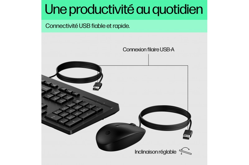HP 225 - ensemble clavier et souris * AX2Y7AA * HP 225 - ensemble clavier et souris * AX2Y7AA *