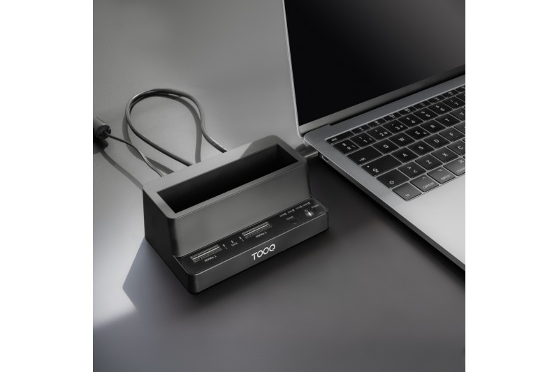 Station de clonage USb-c 3.2 2 x M.2 NVMe , 2.5 et 3.5 * Tooq TQDS-502B *