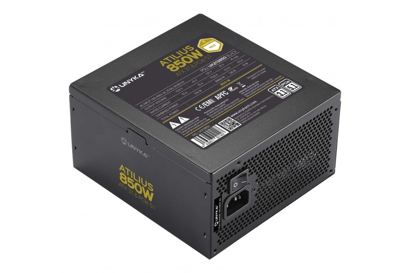 Alim Unykach ATX 850W -80 Plus Gold - Ventilateur 120mm *Unykach UK213850 * Alim Unykach ATX 850W -80 Plus Gold - Ventilateur 120mm *Unykach UK213850 *