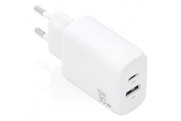 Chargeur double Aisens 30W - 1xUSB-C - 1xUSB-A - Noir *A110-0923*