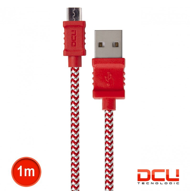 Cable USB - Micro USB rouge boite  cable 1M * DCU 30401210 *