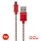 Cable USB - Micro USB rouge boite  cable 1M * DCU 30401210 *