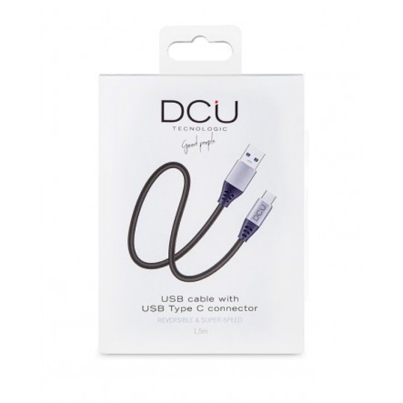Cable USB 3.0 vers USB-C Noir Alu 1.5M * DCU 30402020 *