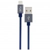 Cable USB - Lightning ( Iphone 5 et 6 ) boite bleu  alu cable 2M* DCU 34101250 *