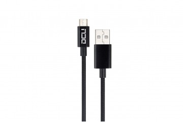 Cable USB -  Micro USB soft noir boite  cable 1M * DCU 30401245 *