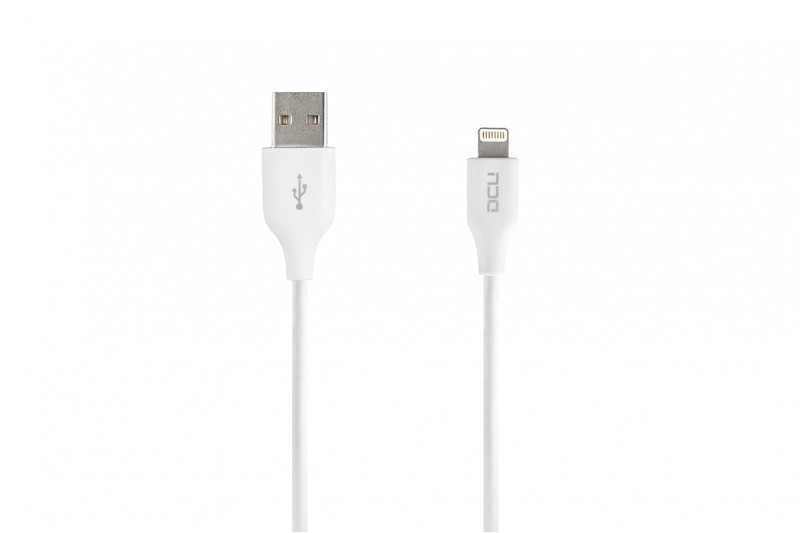 Cable USB -  lightning Blanc boite  cable 1M * DCU 34101290 *