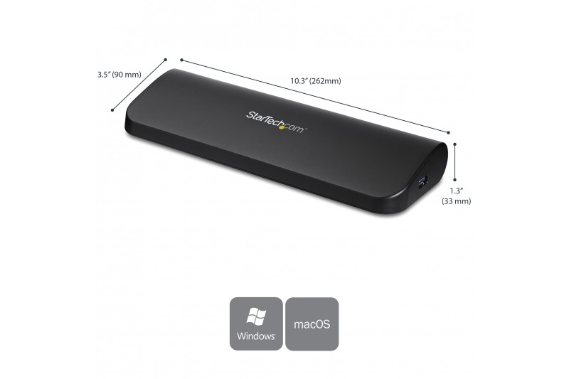 StarTech.com USB 3.0 Docking Station HDMI/DVI/VGA RJ45 x3 USB3  *USB3SDOCKHDV*