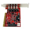 StarTech.com Carte contrôleur PCI à 4 ports USB 3.0 *PCIUSB3S4 *