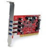 StarTech.com Carte contrôleur PCI à 4 ports USB 3.0 *PCIUSB3S4 *