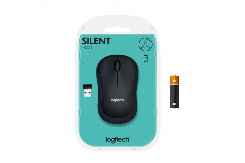 Logitech M220 Silent -  - souris - 2.4 GHz - noir * 910-004878*