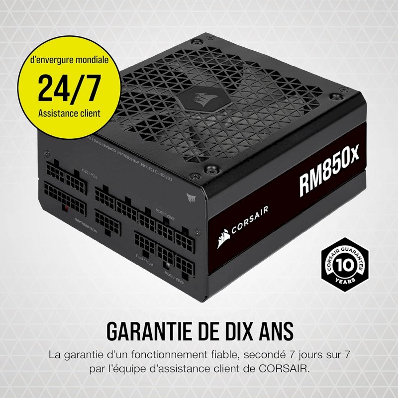 Alimentation 850W Corsair 80 PLUS Gold Modulaire RM850X  *CP-9020200-EU *