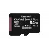 Carte Mémoire micro SD 64Go Canvas select plus +adapt SD* Kingston  SDCS2/64GB *