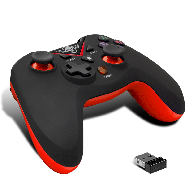 Manette SOG Wireless Gamepad 2.4G Manette ss fil rouge pour PC / PS3 *SOG-RFXGP* Manette SOG Wireless Gamepad 2.4G Manette ss fil rouge pour PC / PS3 *SOG-RFXGP*