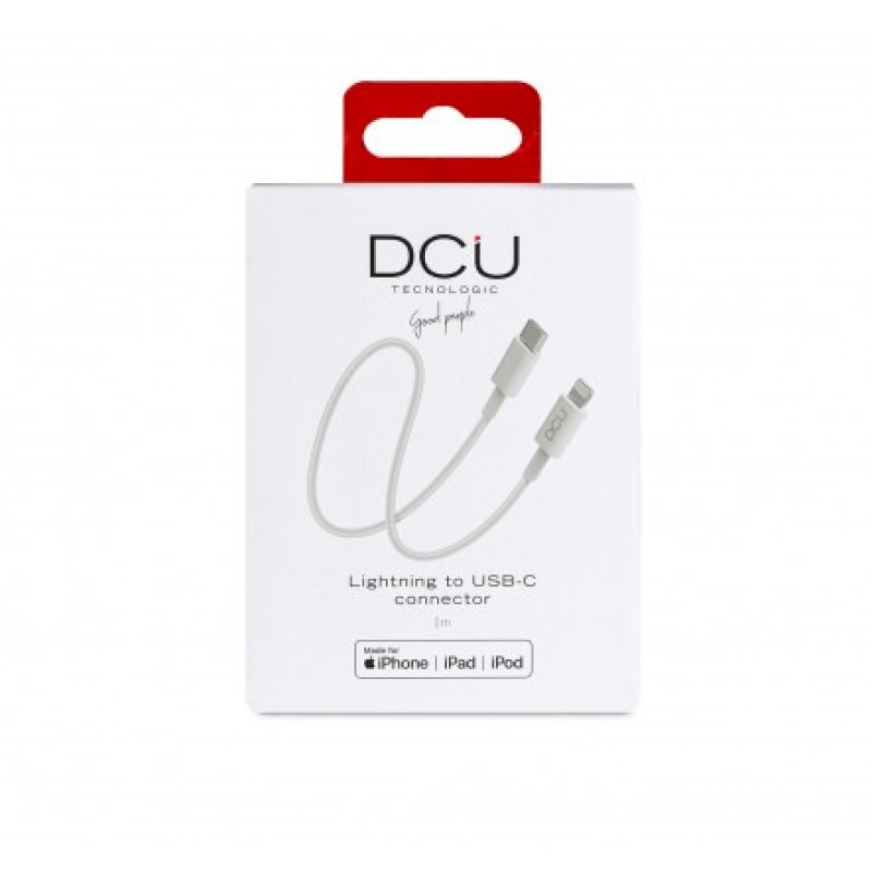 Cable USB-C -  Lightning Blanc boite  cable 1M * DCU 34101300 *