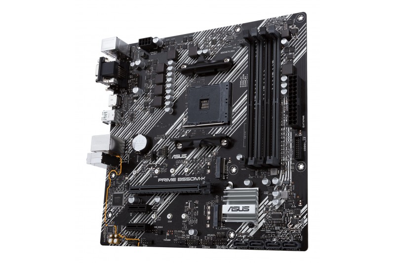 ASUS Prime B550M-K mATX - Socket AM4 DDR4 M.2 USB 3.2 (Dernier BIOS)
