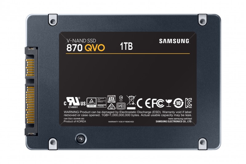 SSD Samsung 870 QVO 1To 2.5 SATA 6.0Gbps Interne *   MZ-77Q1T0BW *