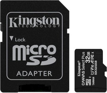Carte Mémoire micro SD 32Go Canvas select plus +adapt SD* Kingston  SDCS2/32GB *
